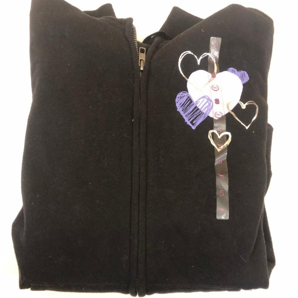 Victoria's Secret Love Pink Black Hoodie Size S